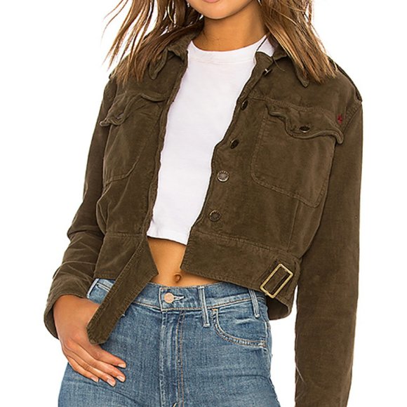 Free People Jackets & Blazers - NWT Free People Corduroy Bomber Jacket in Moss